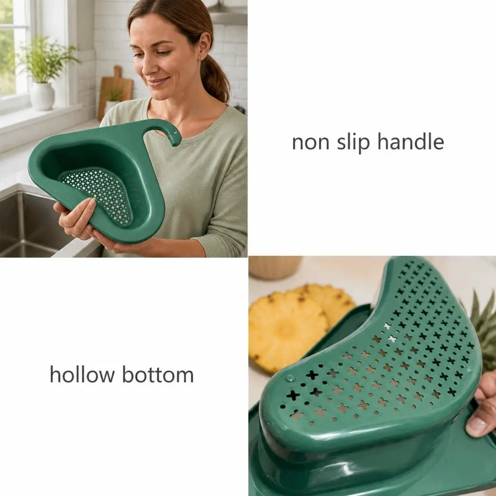 Non-Perforated Fruit Vegetable Basket for Sink