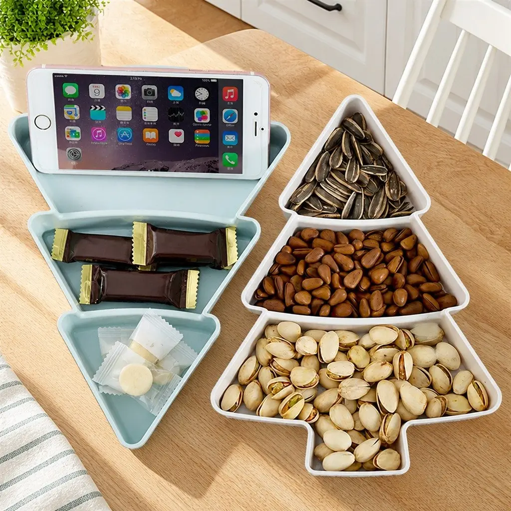 Fruit Tray PP Material 25.5 X 18.5cm Pink Gray Blue White