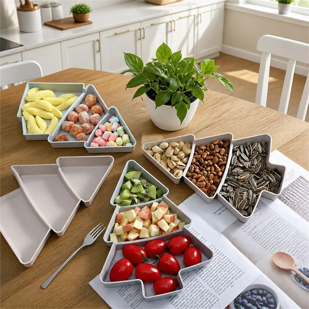 Fruit Tray PP Material 25.5 X 18.5cm Pink Gray Blue White