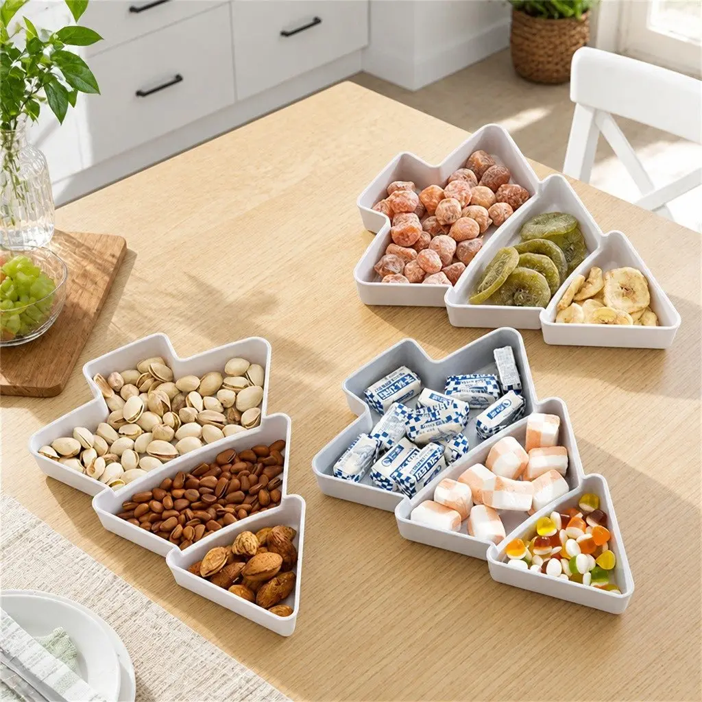 Fruit Tray PP Material 25.5 X 18.5cm Pink Gray Blue White