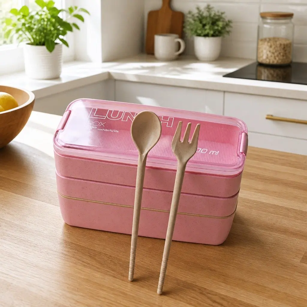 3-Layer Bento Box with Leakproof Lid