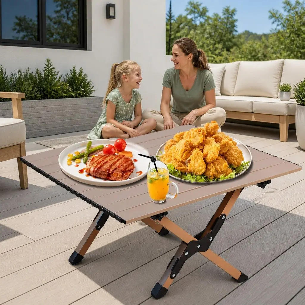 Carbon Steel Foldable Camping Table for Outdoor Use