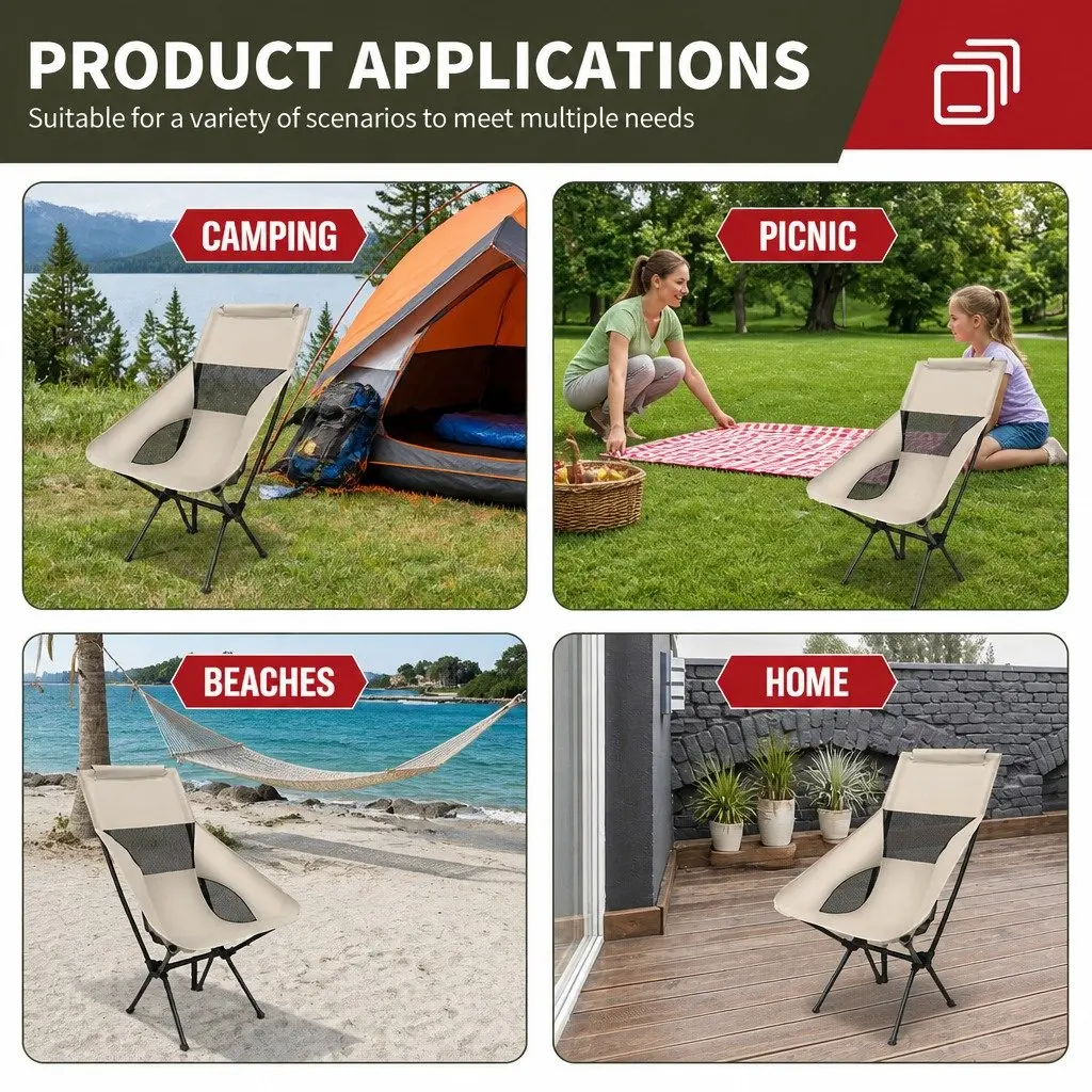Foldable Moon Chair for Outdoor Comfort