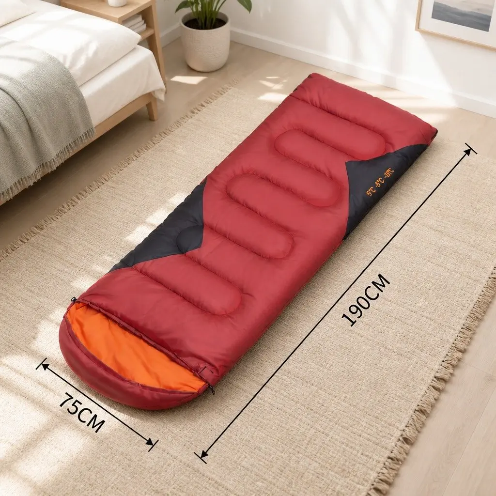 Sleeping Bag Hollow Cotton 190x75cm Wine Red
