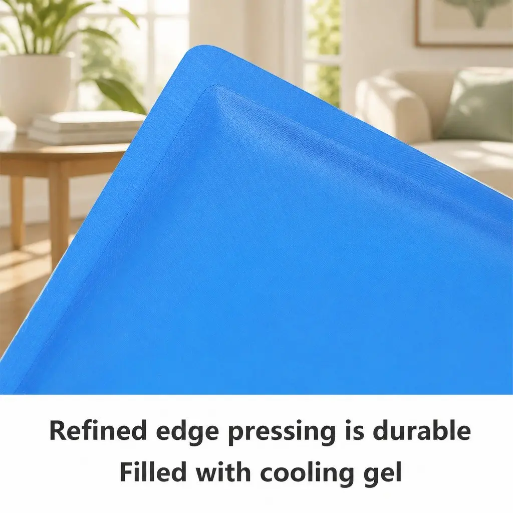 Pet Cooling Cushion Polyester Waterproof Fabric Large Blue