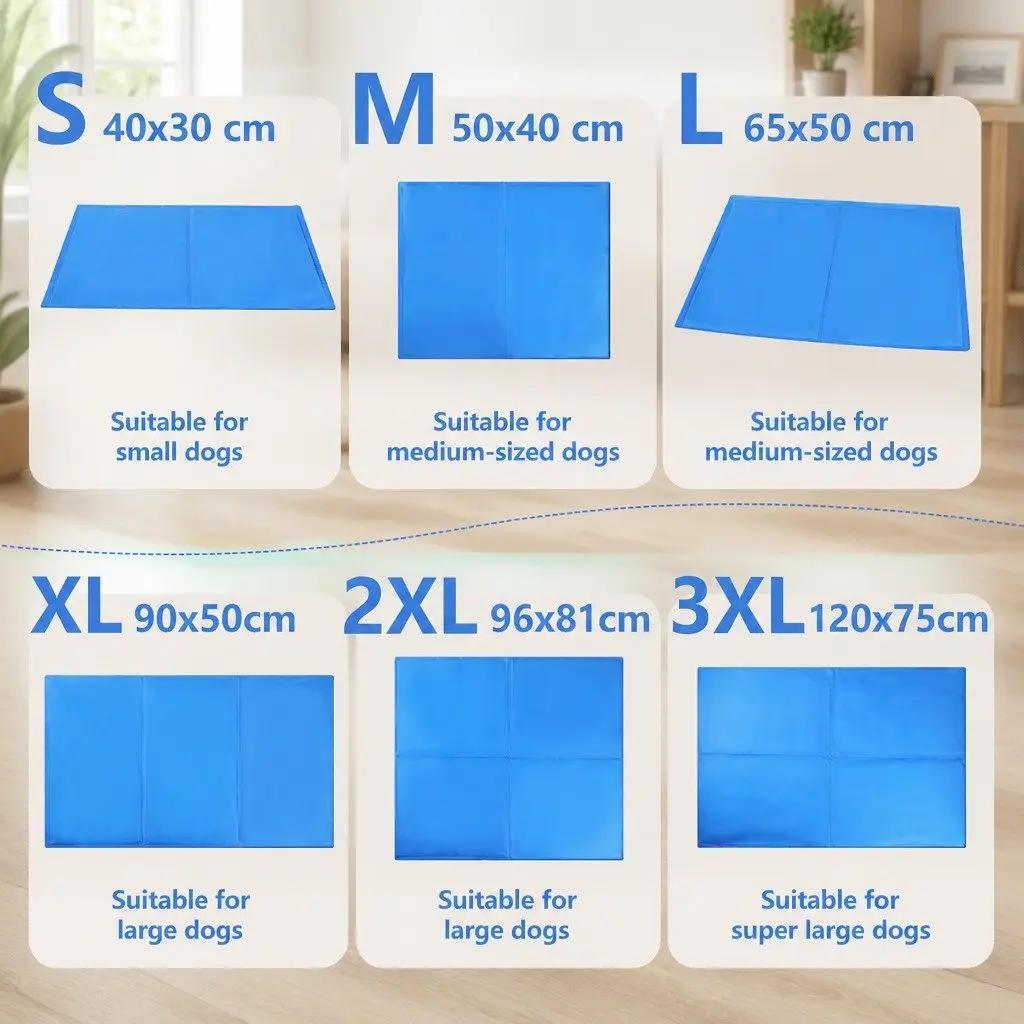 Pet Cooling Cushion Polyester XXL Blue