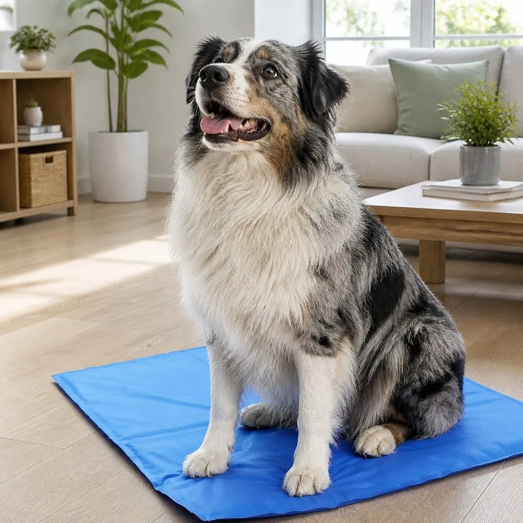 Pet Cooling Cushion Polyester XXL Blue