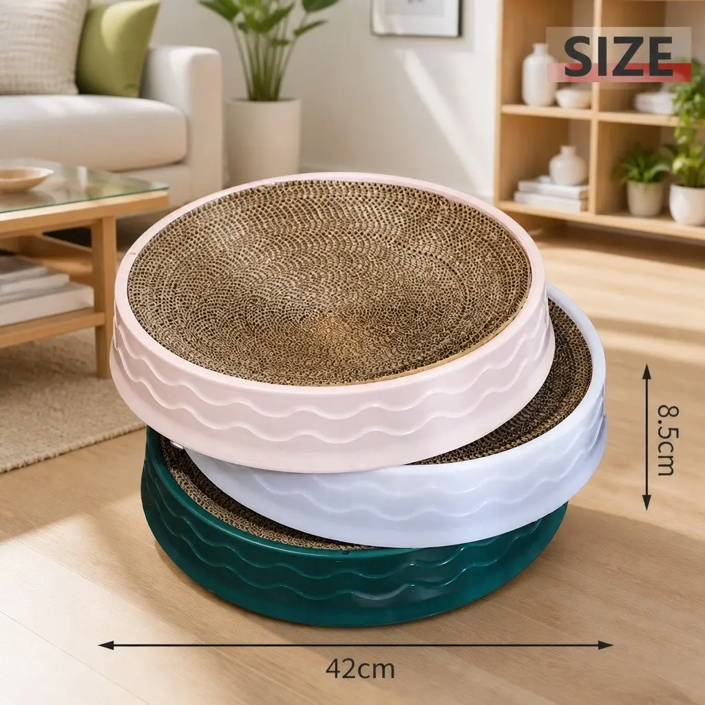 Round Cat Scratch Plate for Active Cats