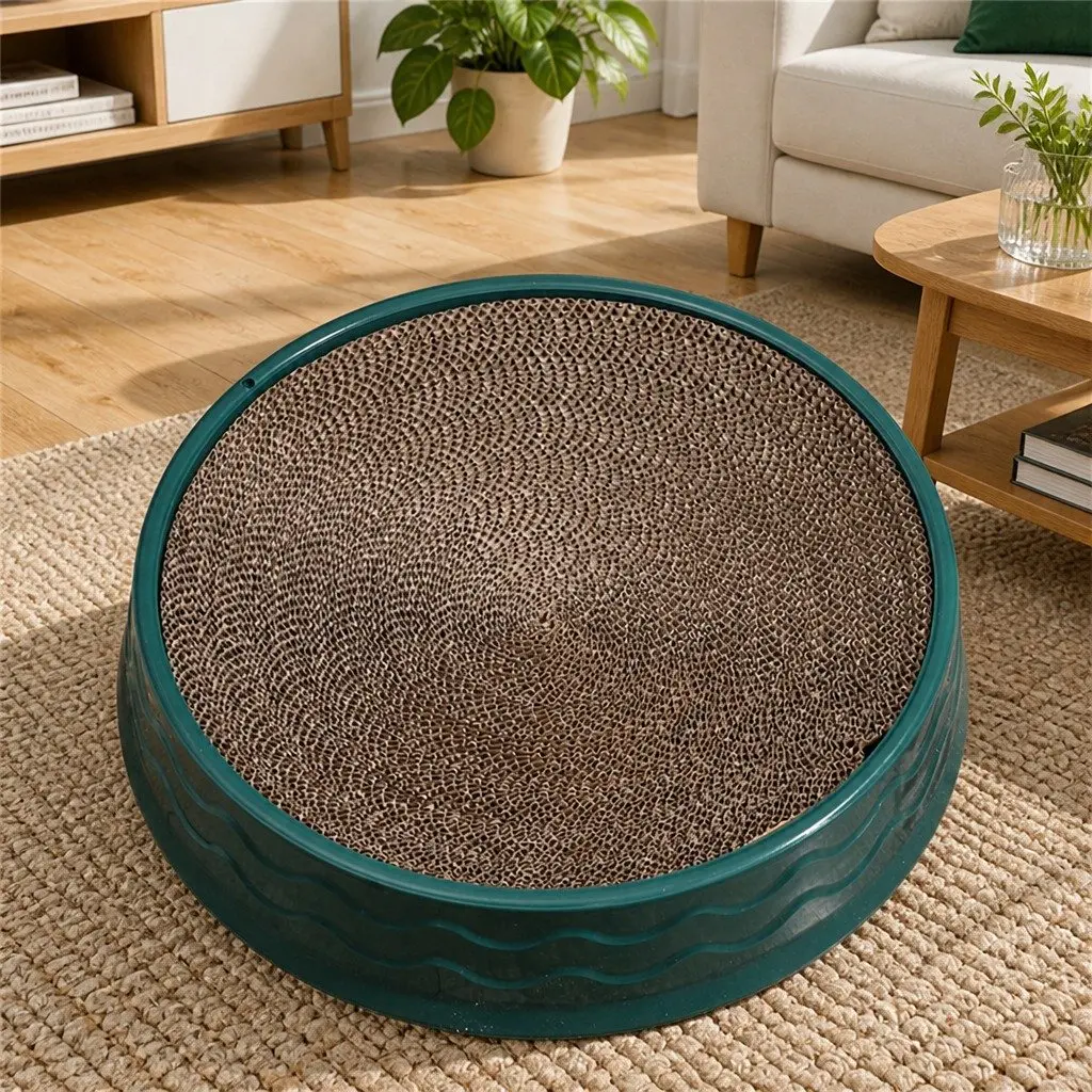 Round Cat Scratch Plate for Active Cats