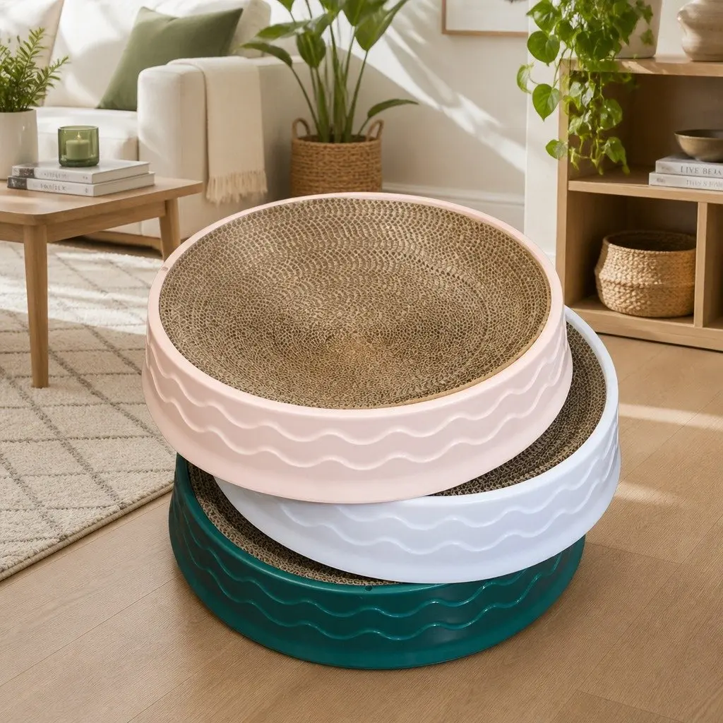 Round Cat Scratch Plate for Active Cats