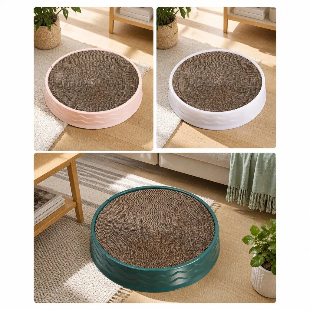 Round Cat Scratch Plate for Active Cats