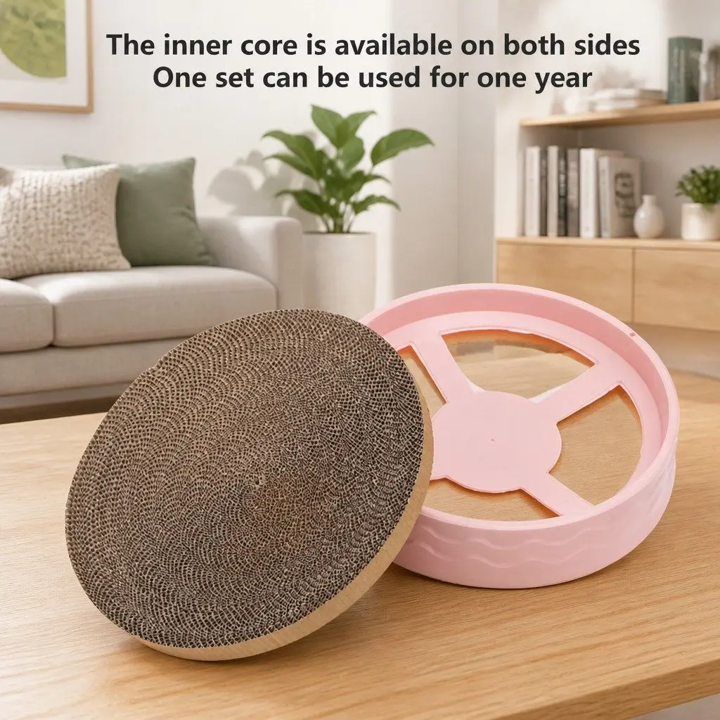 Round Cat Scratch Plate for Active Cats