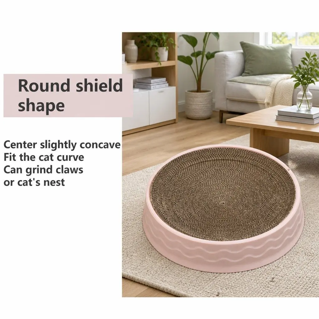 Round Cat Scratch Plate for Active Cats