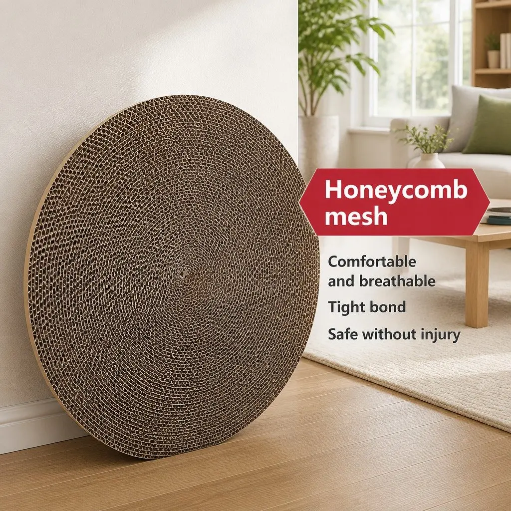 Round Cat Scratch Plate for Active Cats