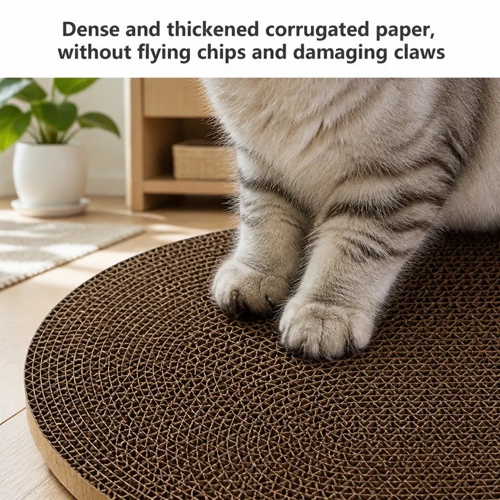 Round Cat Scratch Plate for Active Cats