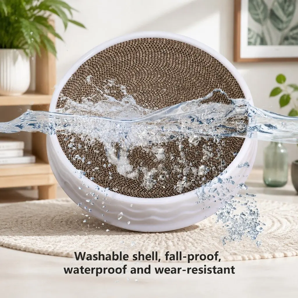 Round Cat Scratch Plate for Active Cats