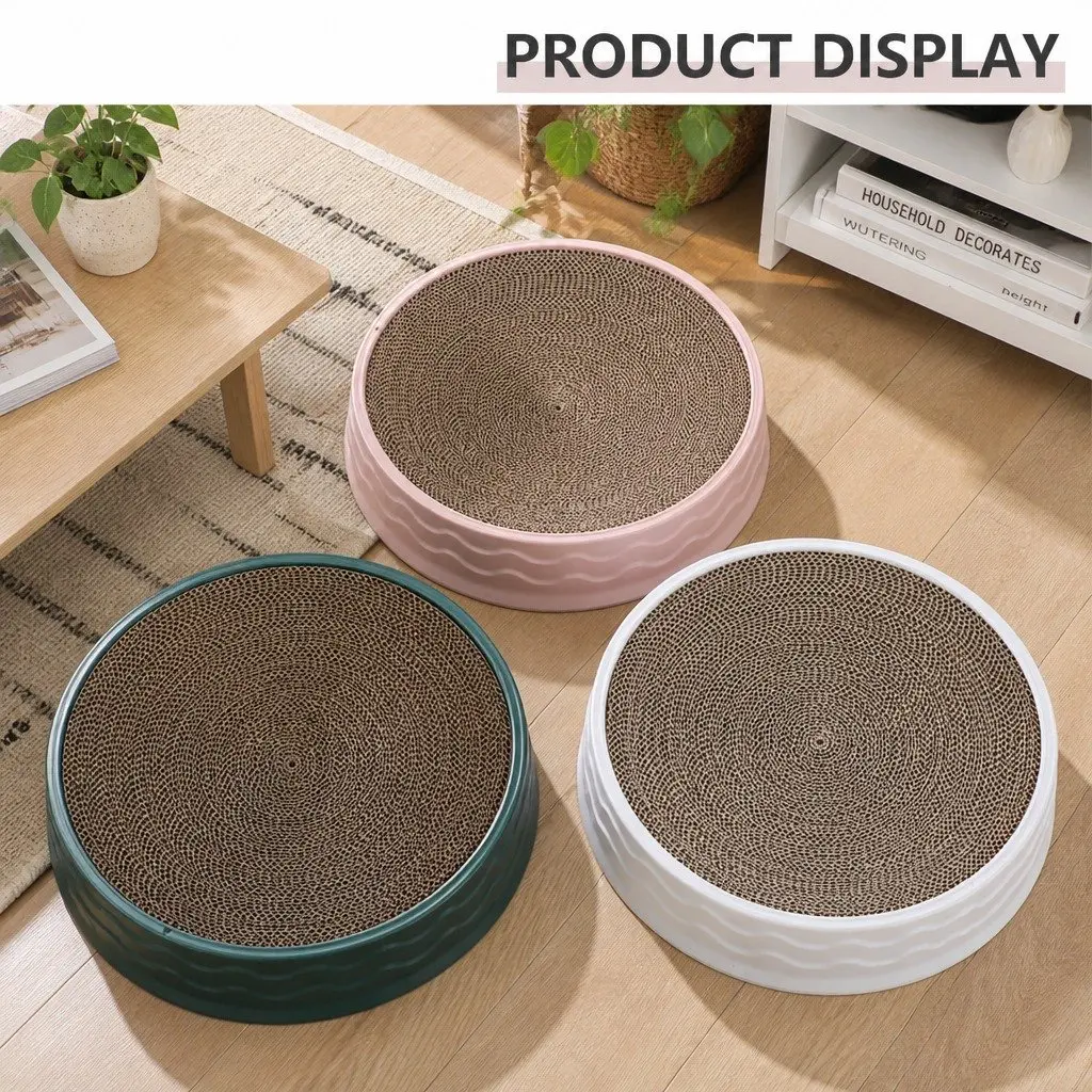 Round Cat Scratch Plate for Active Cats