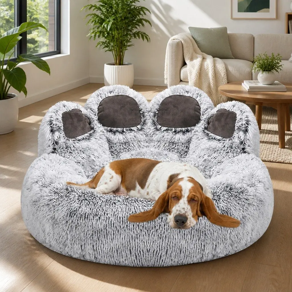 Pet Bed Cushion Long Plush Cotton XXS Grey