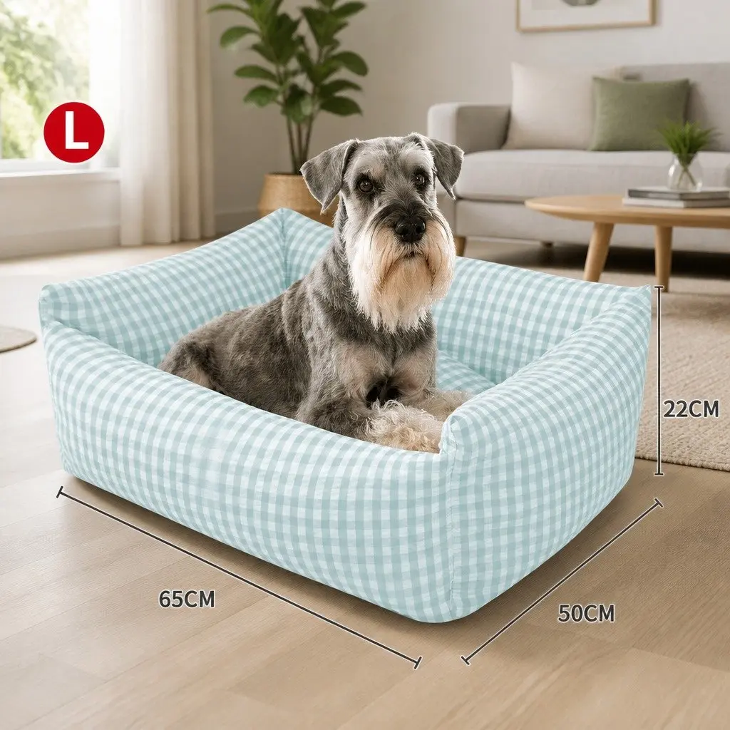 Washable Dog Bed for Pets in Blue