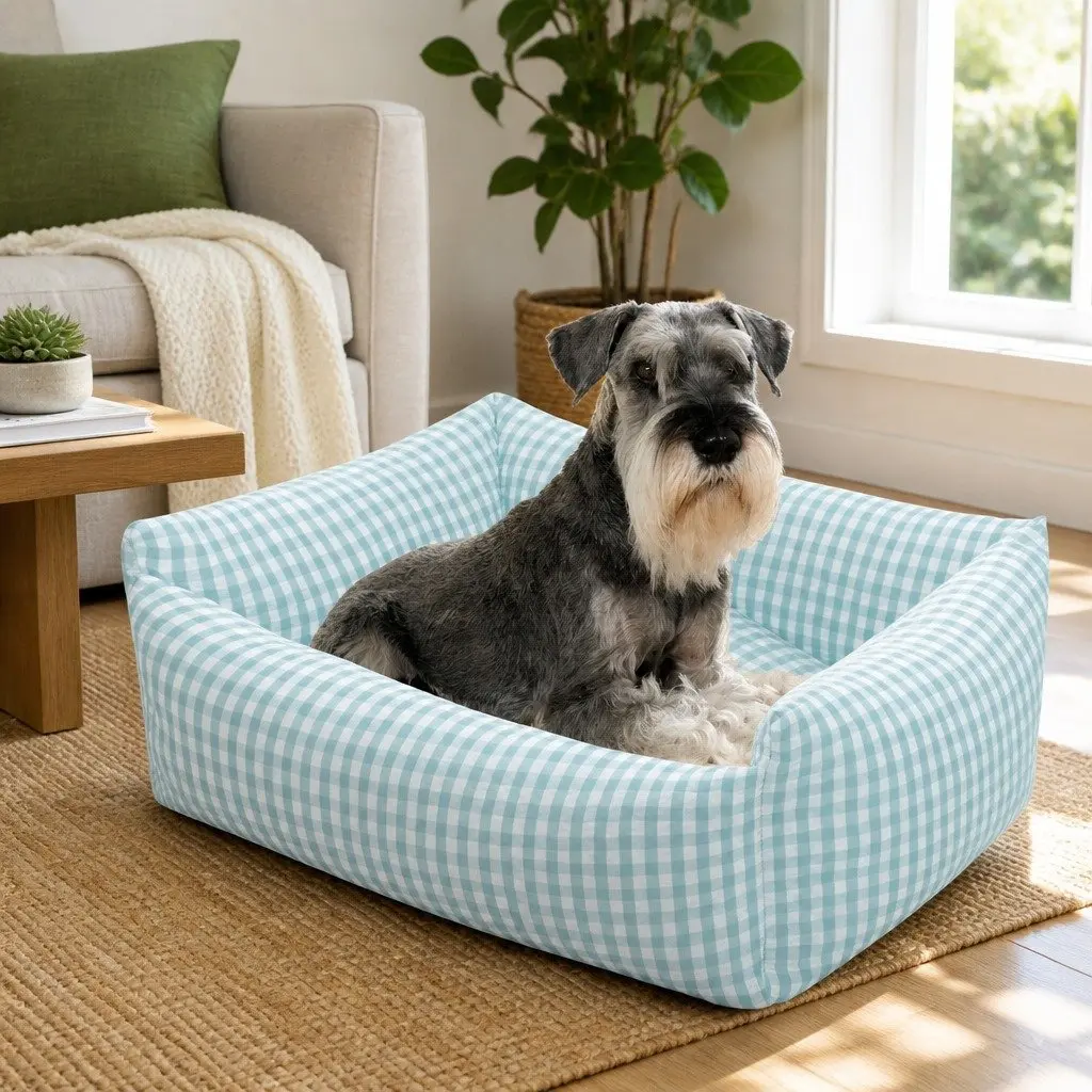 Washable Dog Bed for Pets in Blue