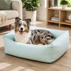Stylish Soft Warm Dog Bed with Washable Cushion
