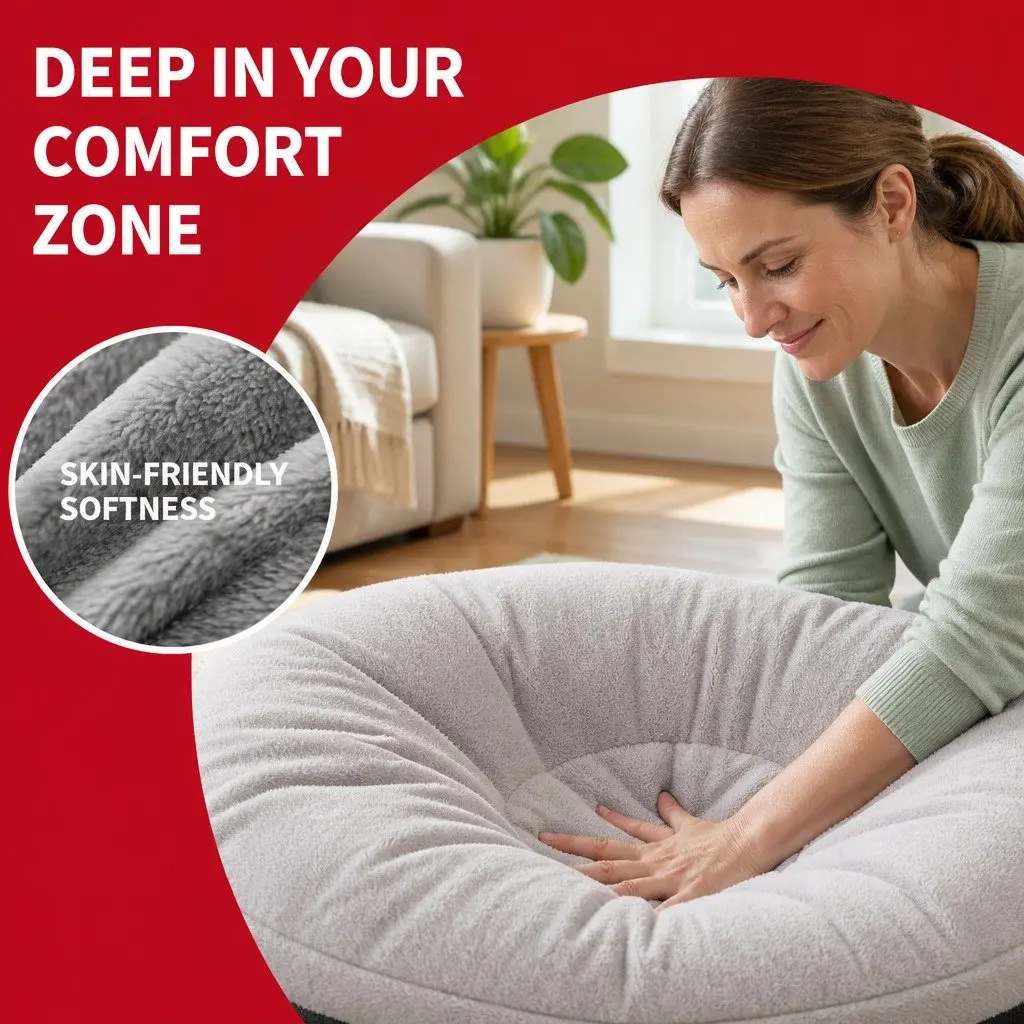 Dog Bed PP Cotton Large Blue Soft Nest Cushion Washable Pet Comfort