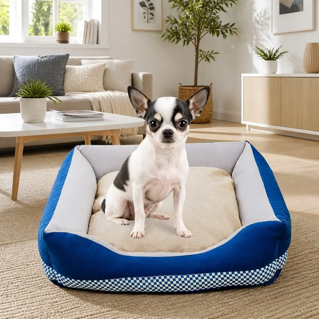 Dog Bed PP Cotton Small Blue