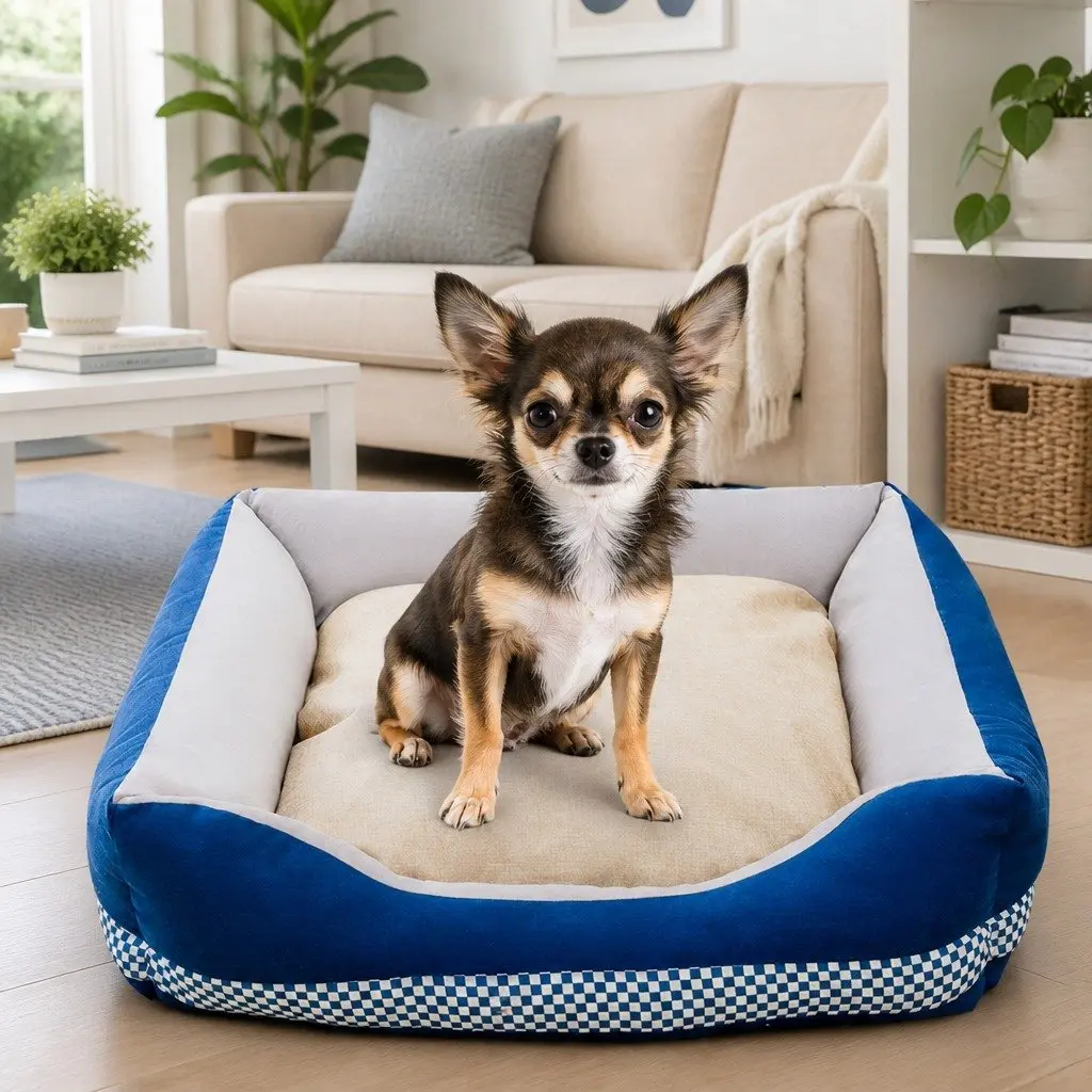 Dog Bed PP Cotton Small Blue