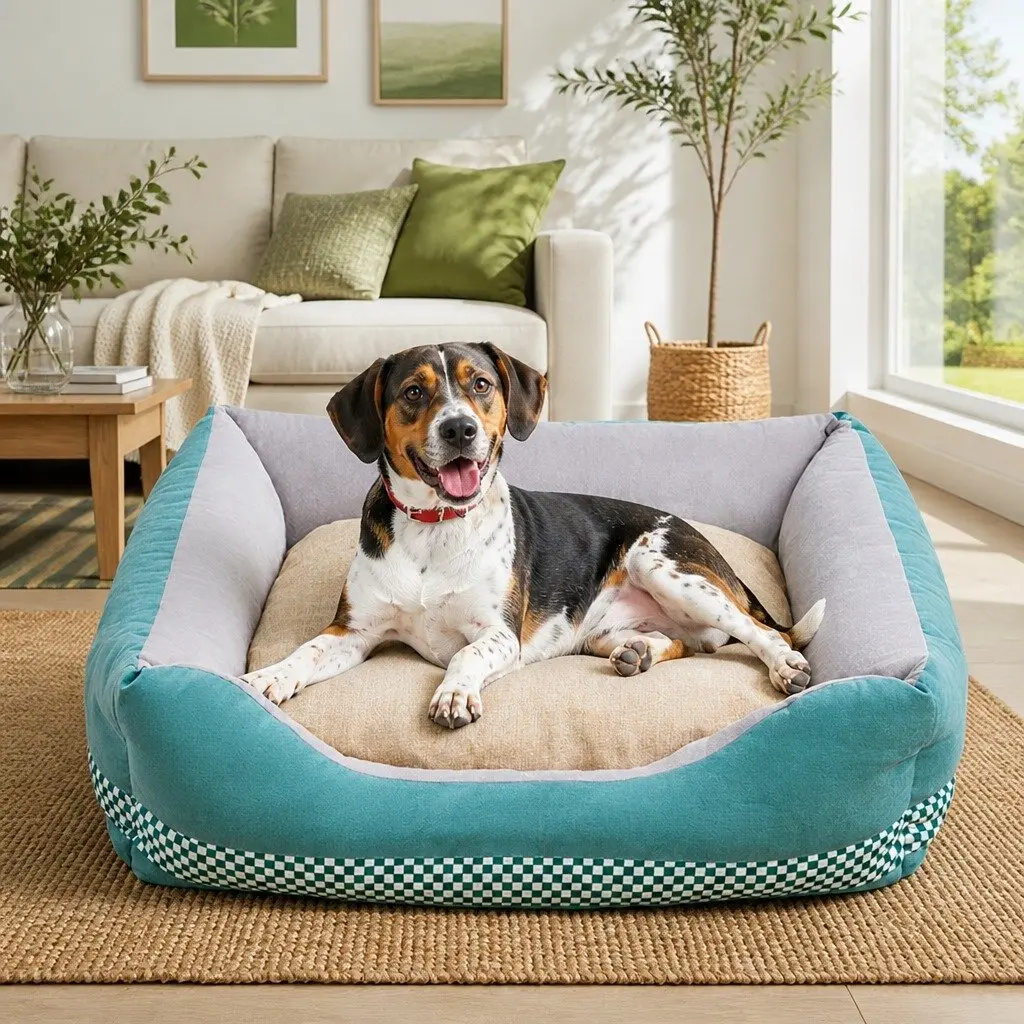 Checkerboard Dog Bed for Maximum Comfort