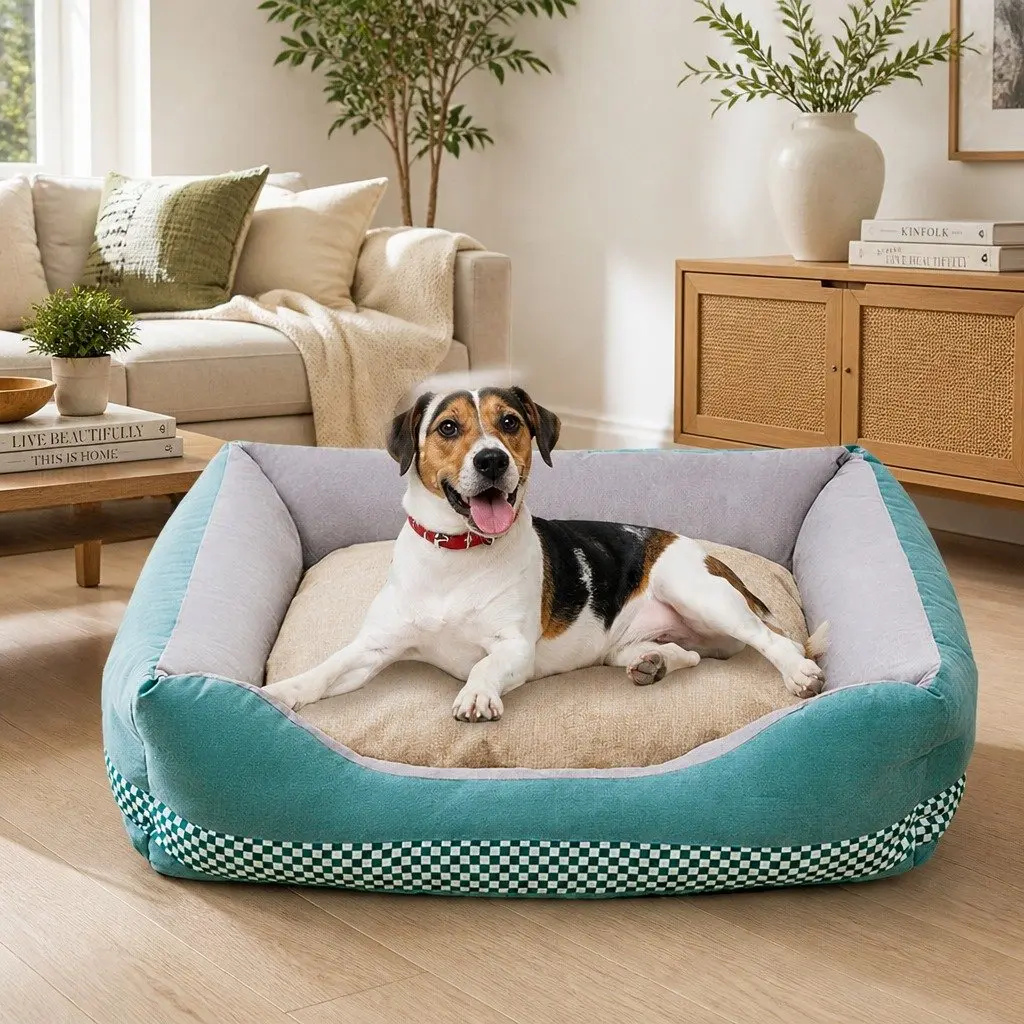 Checkerboard Dog Bed for Maximum Comfort