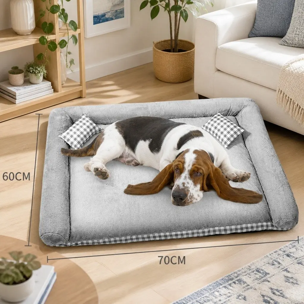 Dog Bed PP Cotton 70x60x13cm Grey
