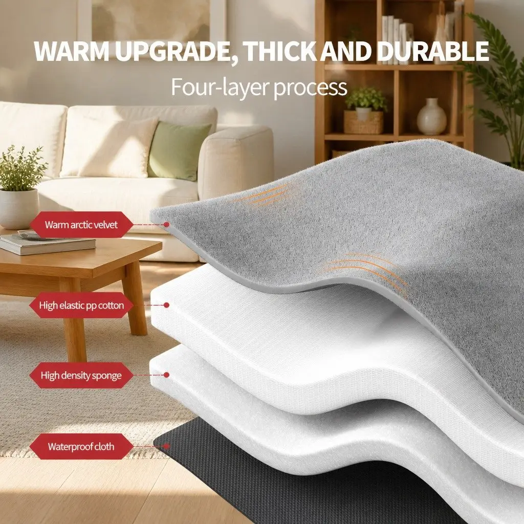 Dog Bed PP Cotton 70x60x13cm Grey
