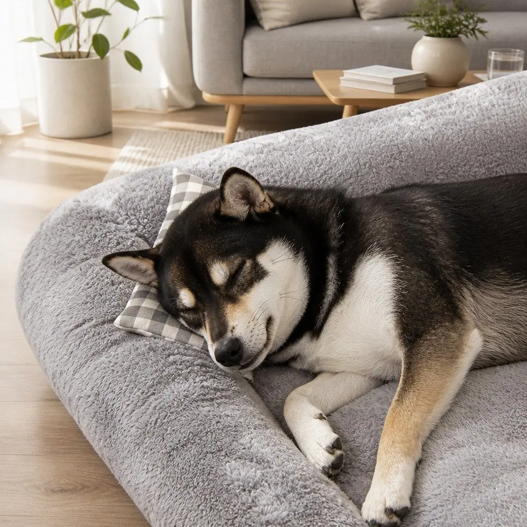 Dog Bed PP Cotton 60x50x12cm Grey