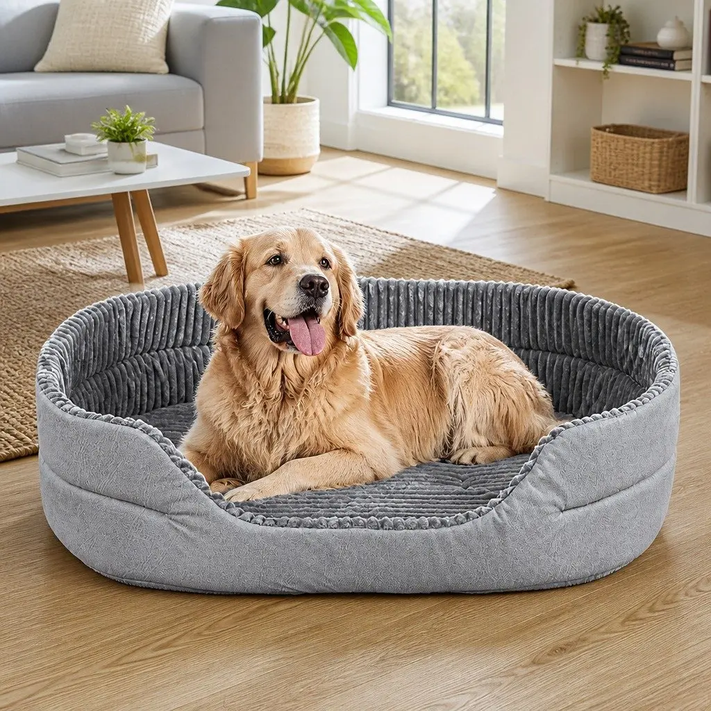 Pet Bed Polyester 100x82x26cm Extra Large Grey