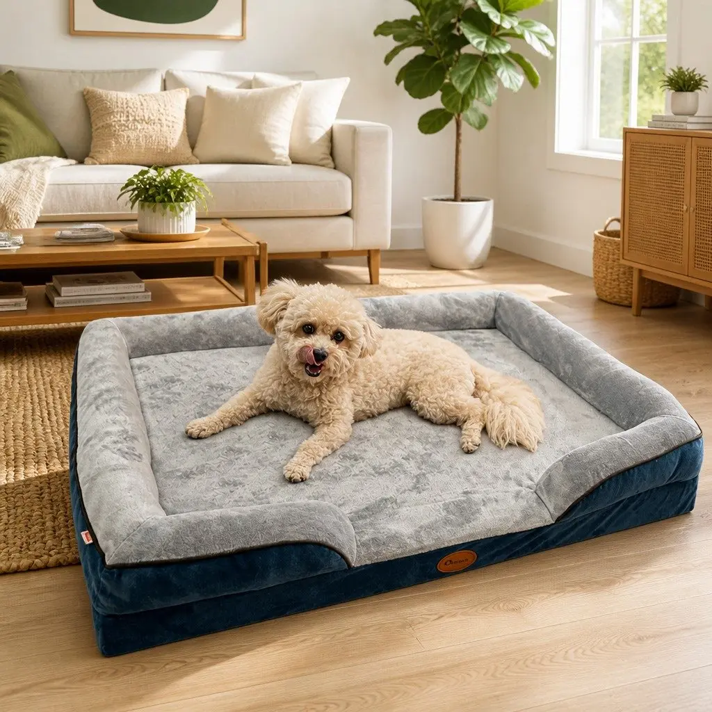 Dog Bed Orthopedic Tech Cloth Grey S Size