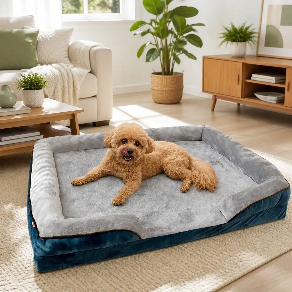 Dog Bed Orthopedic Tech Cloth Grey S Size