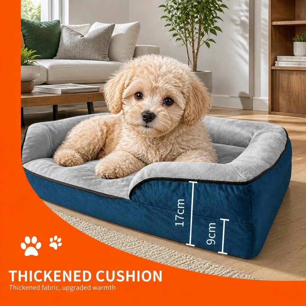 Dog Bed Orthopedic Tech Cloth Grey S Size