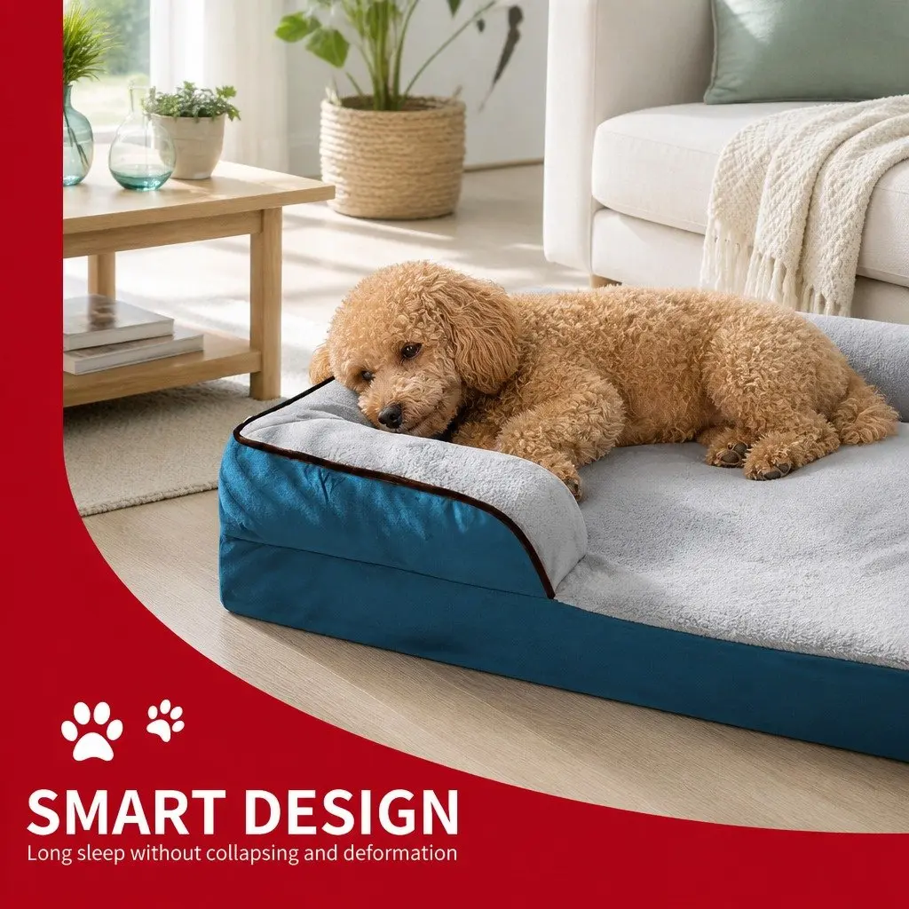 Dog Bed Orthopedic Tech Cloth Grey S Size