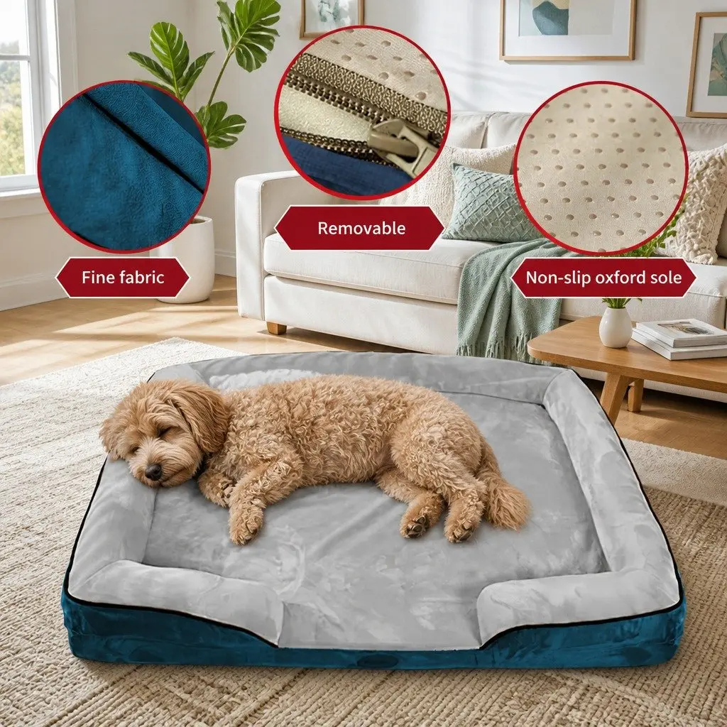 Dog Bed Orthopedic Tech Cloth Grey S Size