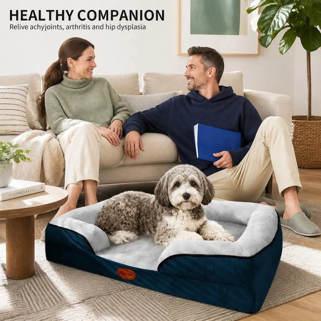 Dog Bed Orthopedic Tech Cloth Grey S Size