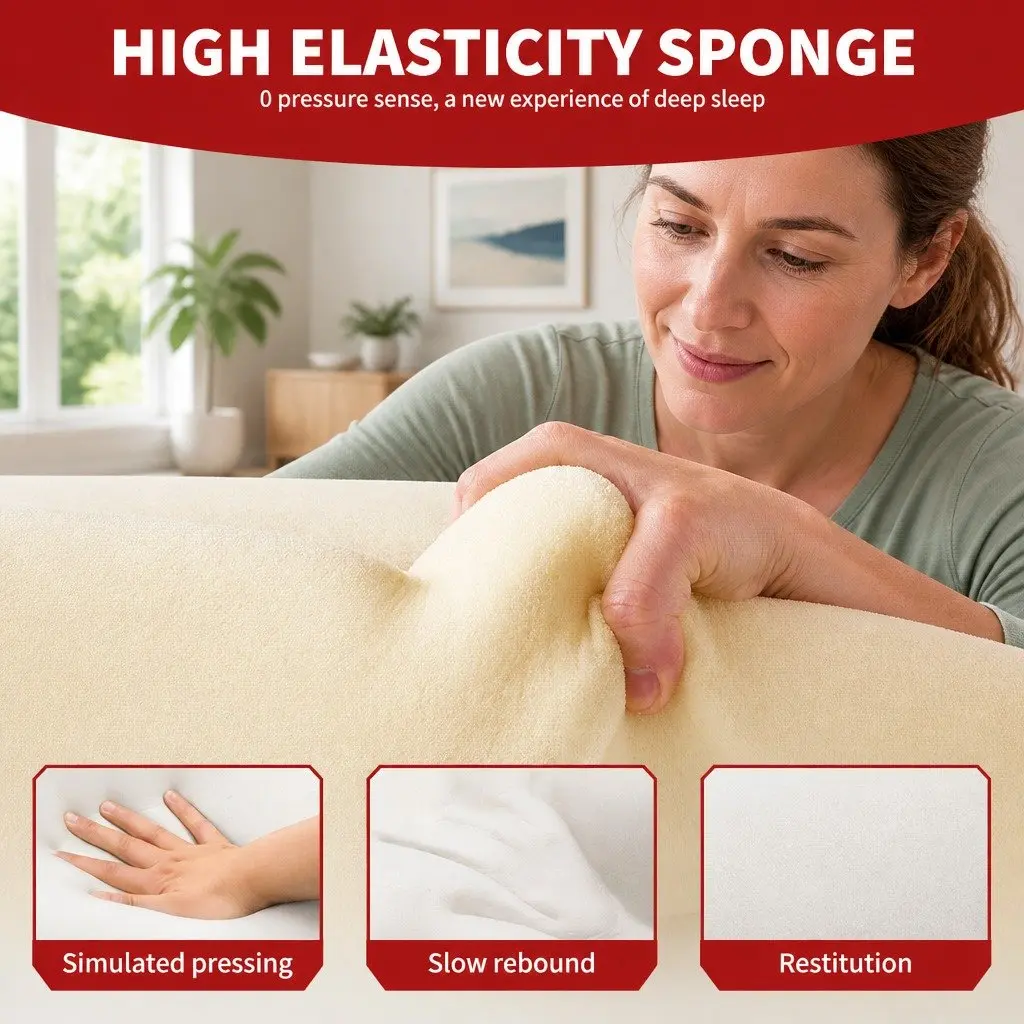Dog Bed Thickened Sponge 90x70x17cm Yellow