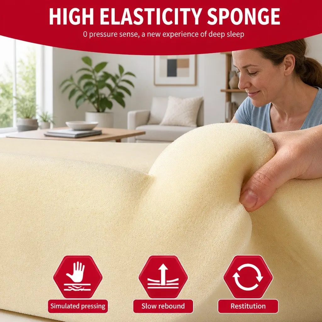 Dog Bed Thickened Sponge 75x60x17cm Yellow