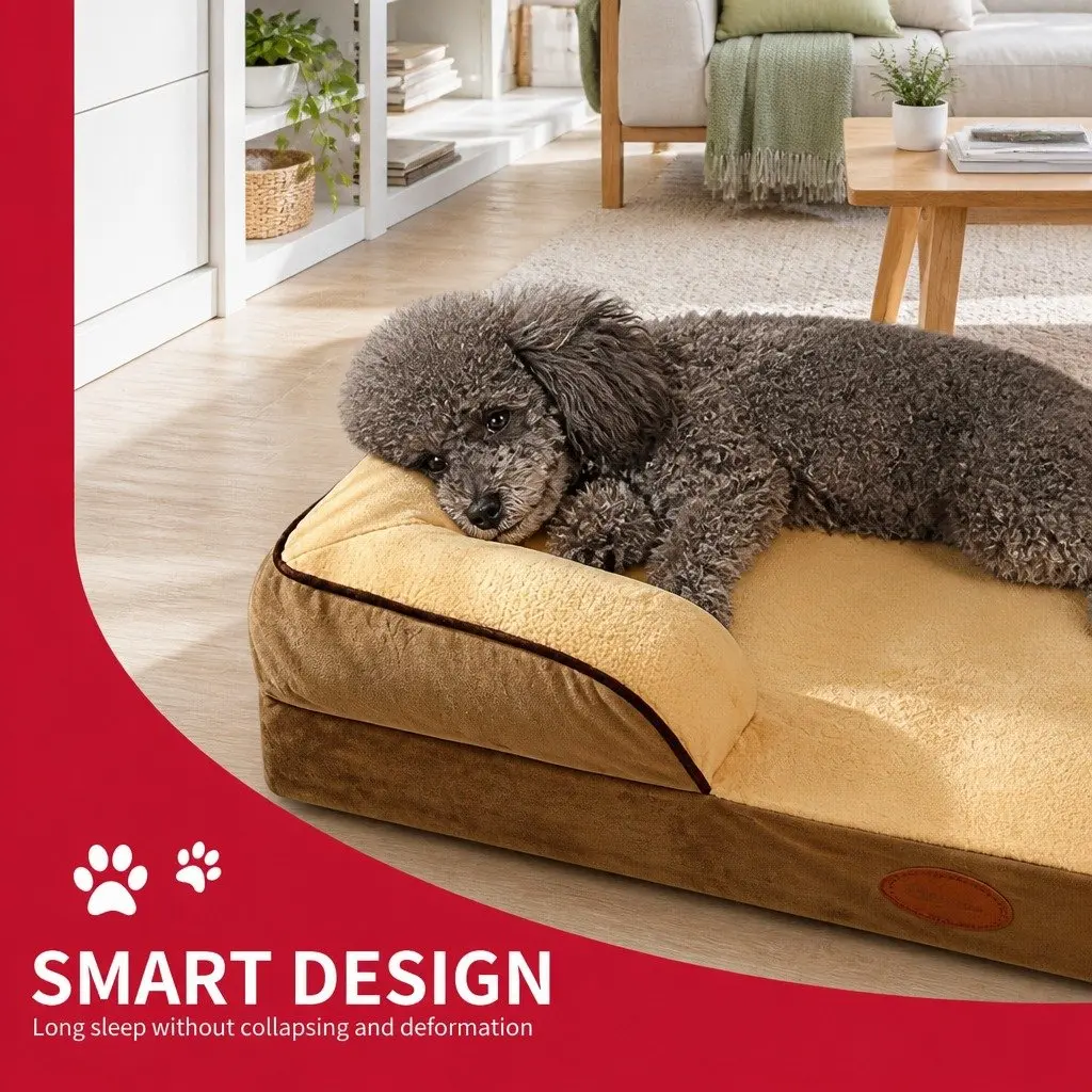 Dog Sofa Bed Tech Cloth 60x50x17cm Yellow