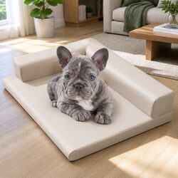 Durable L-Shaped Dog Bed with Supportive Design