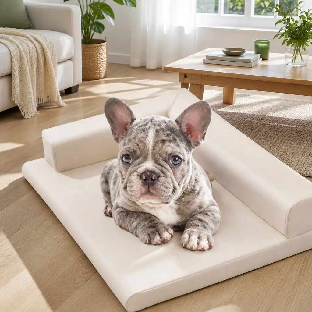 Dog Bed High-density Sponge L-shaped Grey 65x50cm