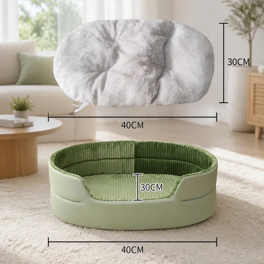 Pet Avocado Semi-Enclosed Bed Large Space Three-Dimensional Design Hideaway