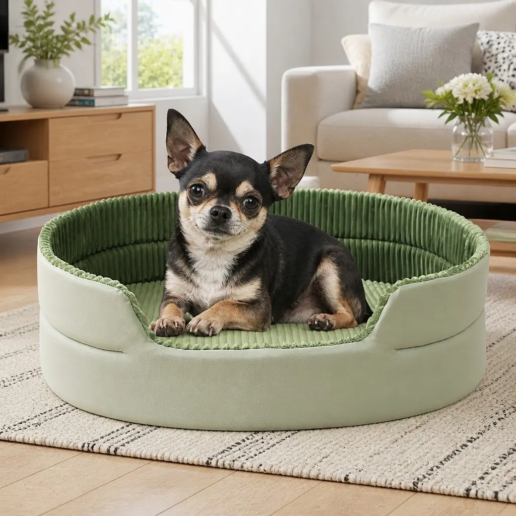 Pet Avocado Semi-Enclosed Bed Large Space Three-Dimensional Design Hideaway