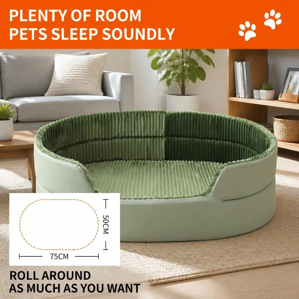 Pet Bed High Elasticity Cotton 75x50cm Avocado Green