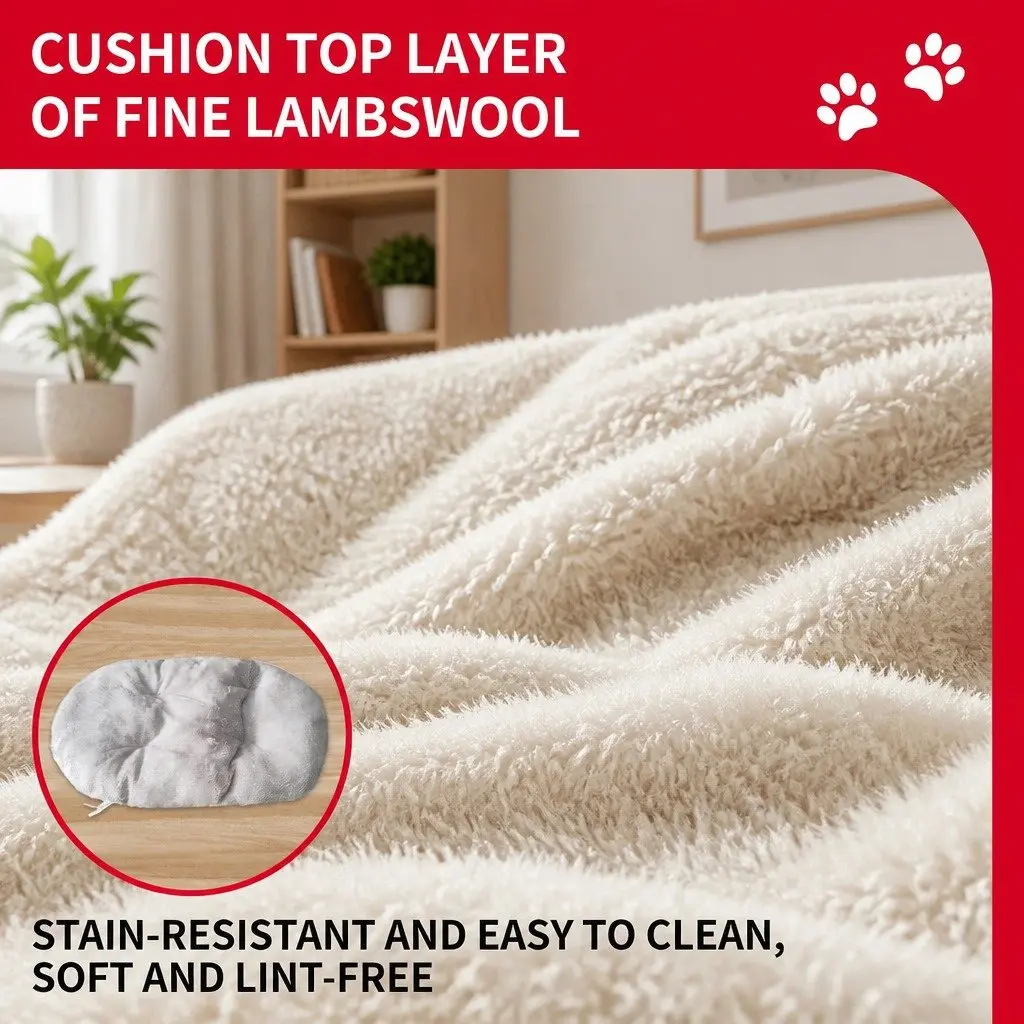 Pet Bed High Elasticity Cotton 75x50cm Avocado Green