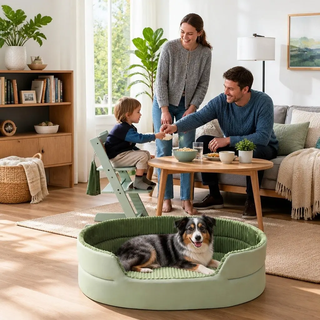 Pet Bed High Elasticity Cotton 75x50cm Avocado Green